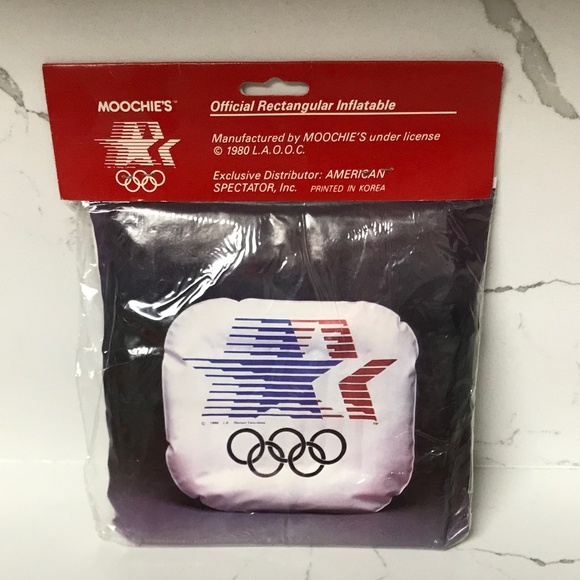 Vintage 1984 Moochie’s Los Angeles Olympics Inflatable Seat Cushion NIB - Picture 2 of 3
